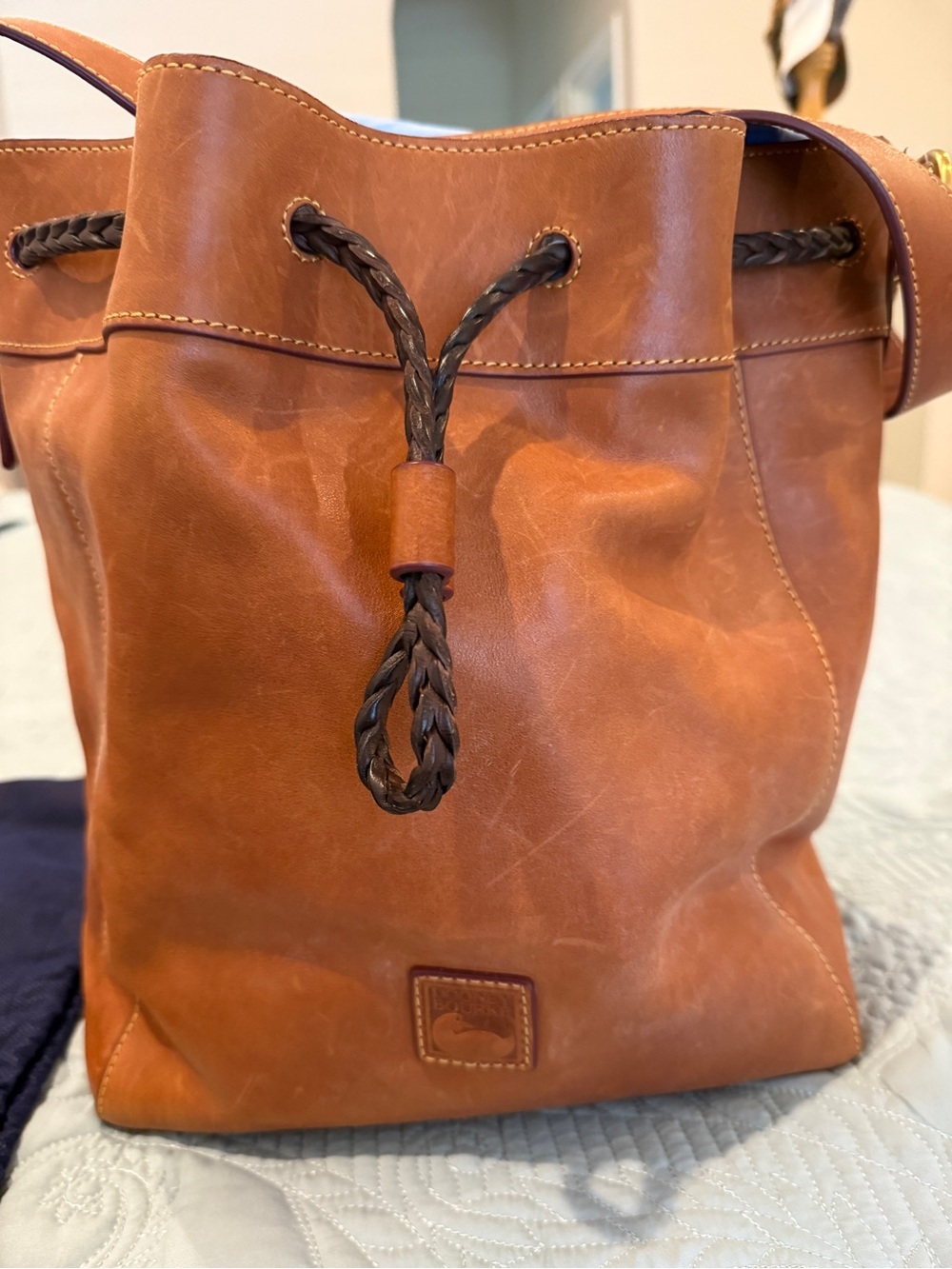 Dooney & Bourke Florentine Large Drawstring Tote in natural - Picture 1 of 10